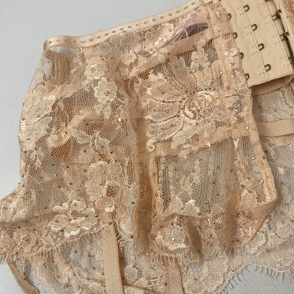 Agent Provocateur Davinah Nude Swarovski Suspender AP4 Large New - Picture 12 of 15